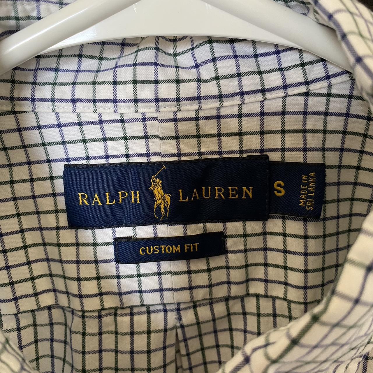 Ralph Lauren Button Up Green and Blue Checker size... - Depop