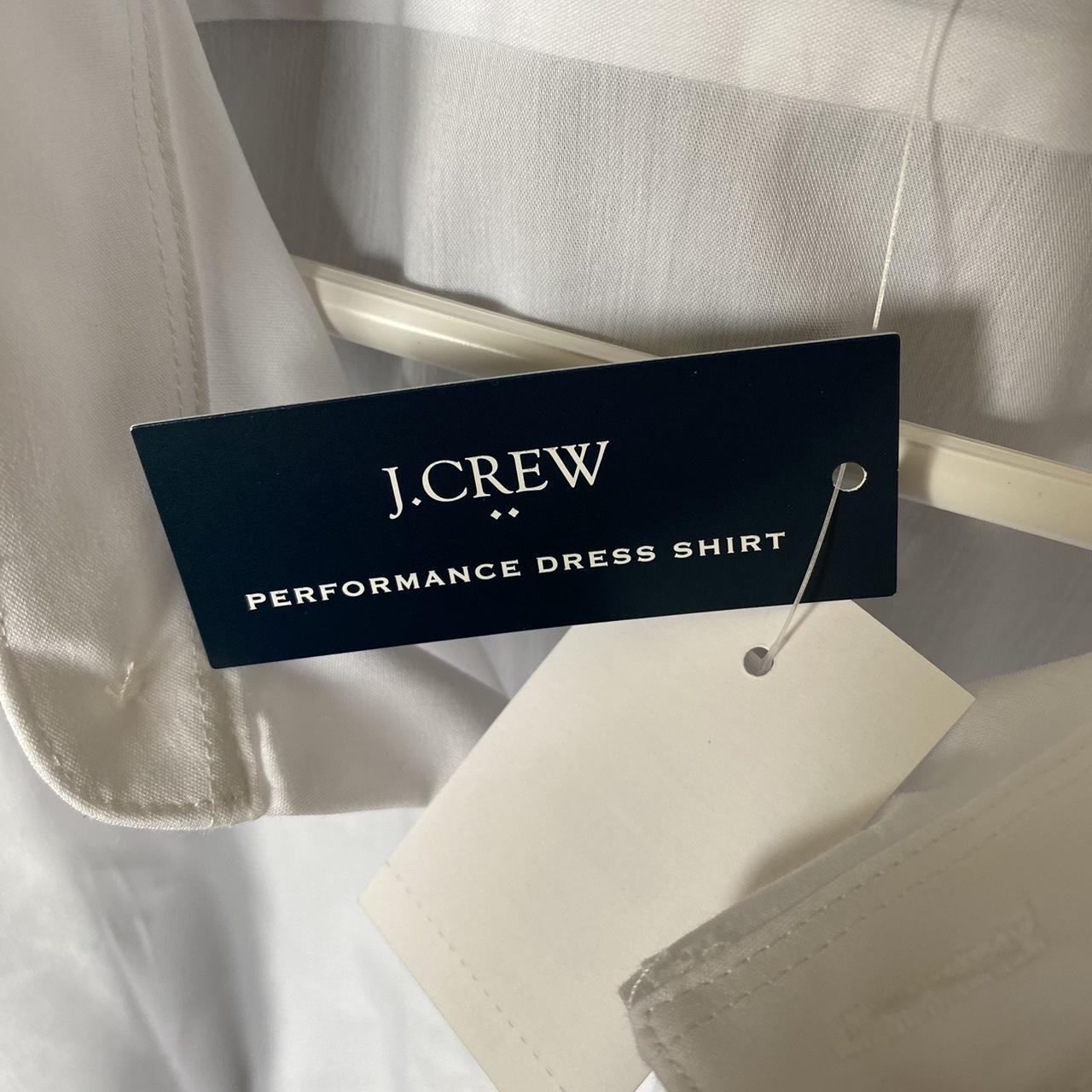 J. Crew Slim Performance Dress Shirt White size... - Depop