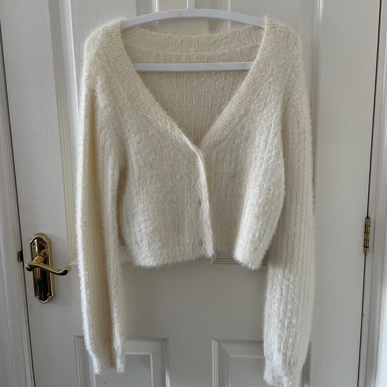 ☁️Cozy white cardigan ☁️Super soft and comfortable... - Depop