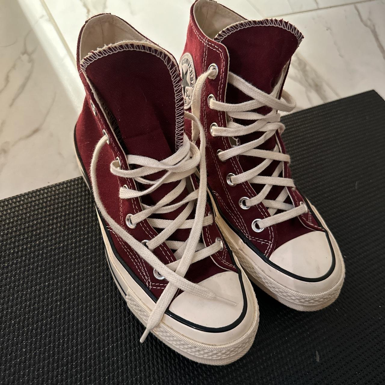 maroon chuck 70s size wm 6.5 they do fit a little... - Depop