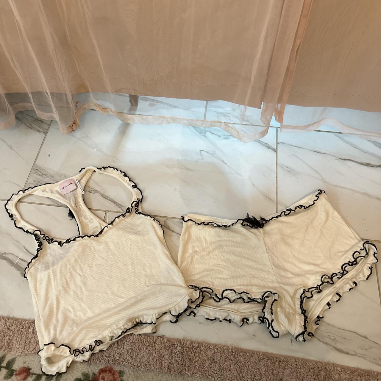 urban outfitters pajama set worn once top is... Depop