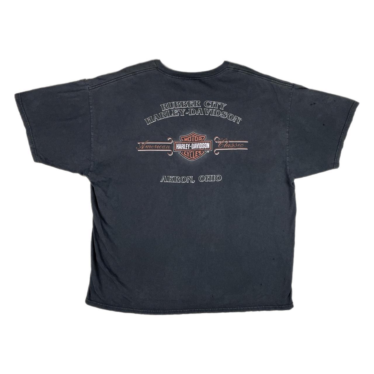 Harley Davidson Men's Black and Orange T-shirt | Depop