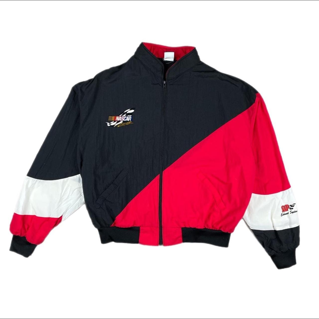 NASCAR Men's Black and Red Jacket | Depop