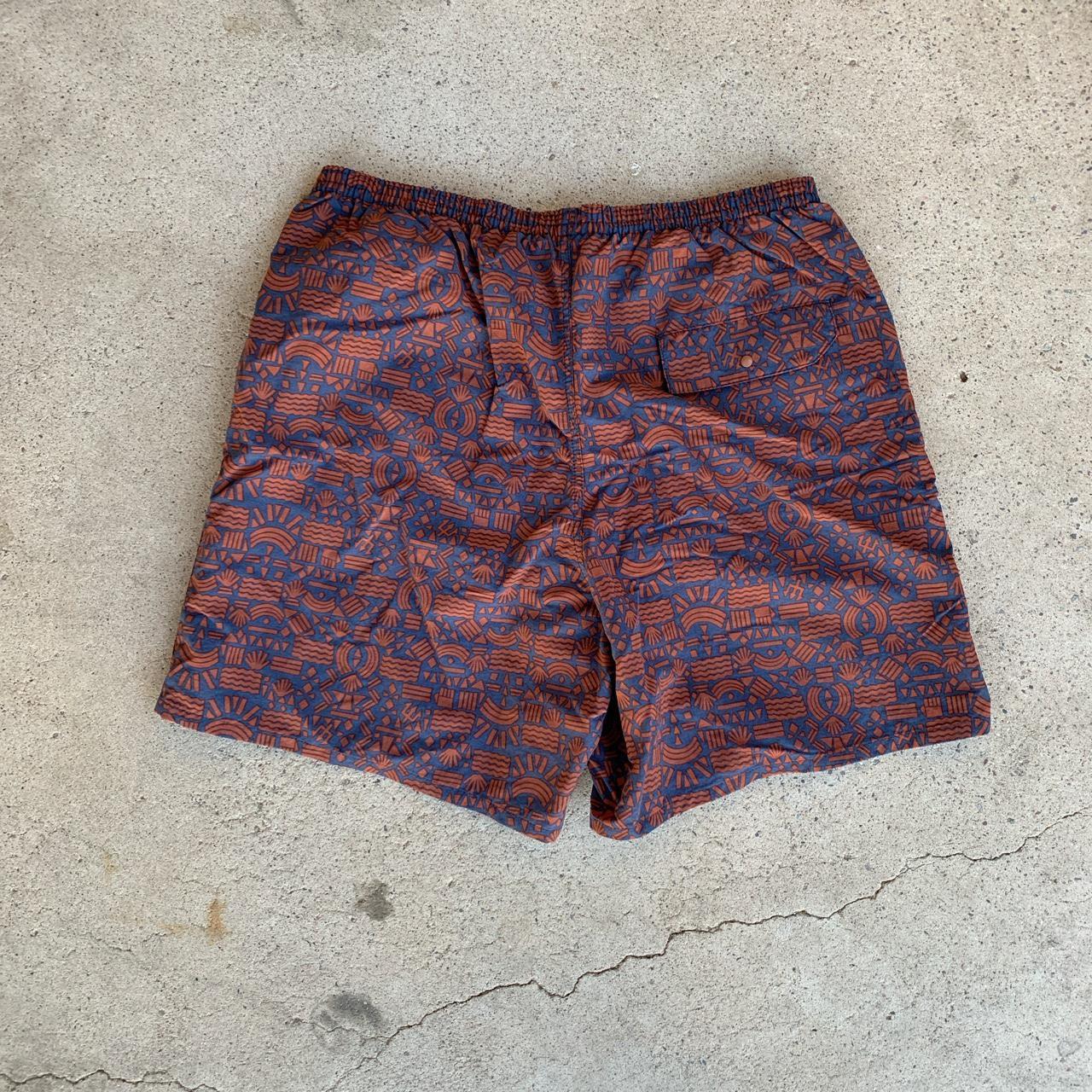 Patagonia Men's Orange and Black Shorts | Depop