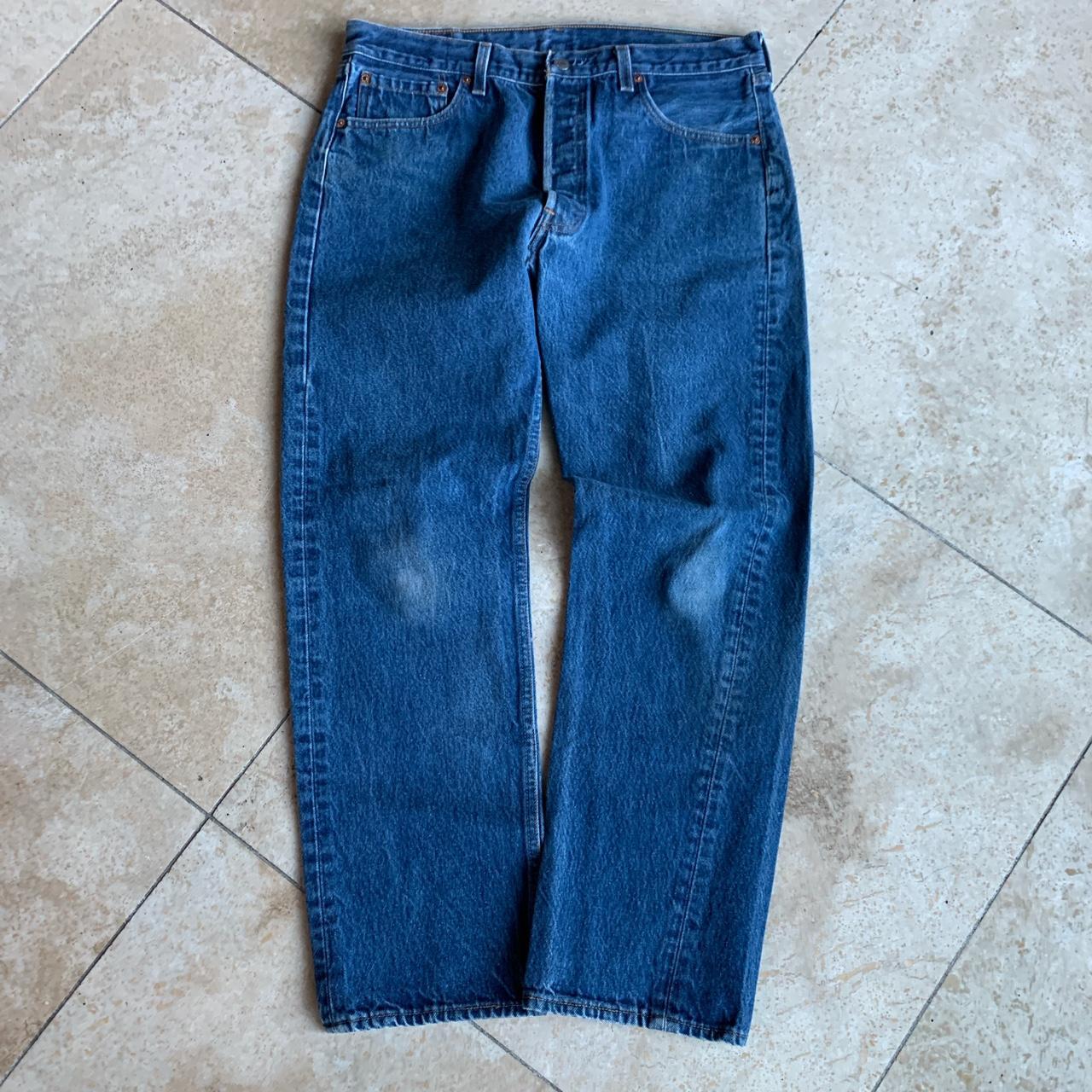 Vintage 90s Levi’s 501 0000 Made In USA Dark Wash... - Depop