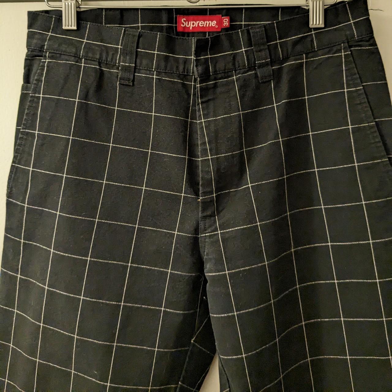 FREE SHIPPING Supreme SS14 Black + White Windowpane... - Depop