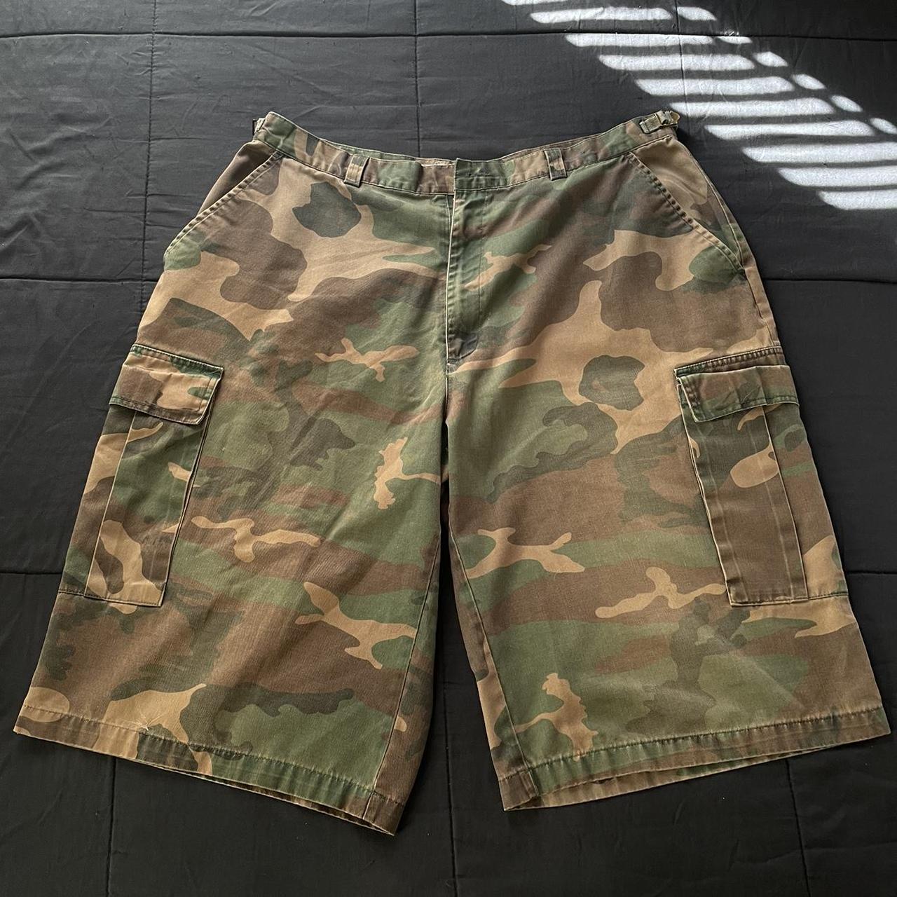 Camo Baggy Shorts, unknown brand tags unreadable.... - Depop