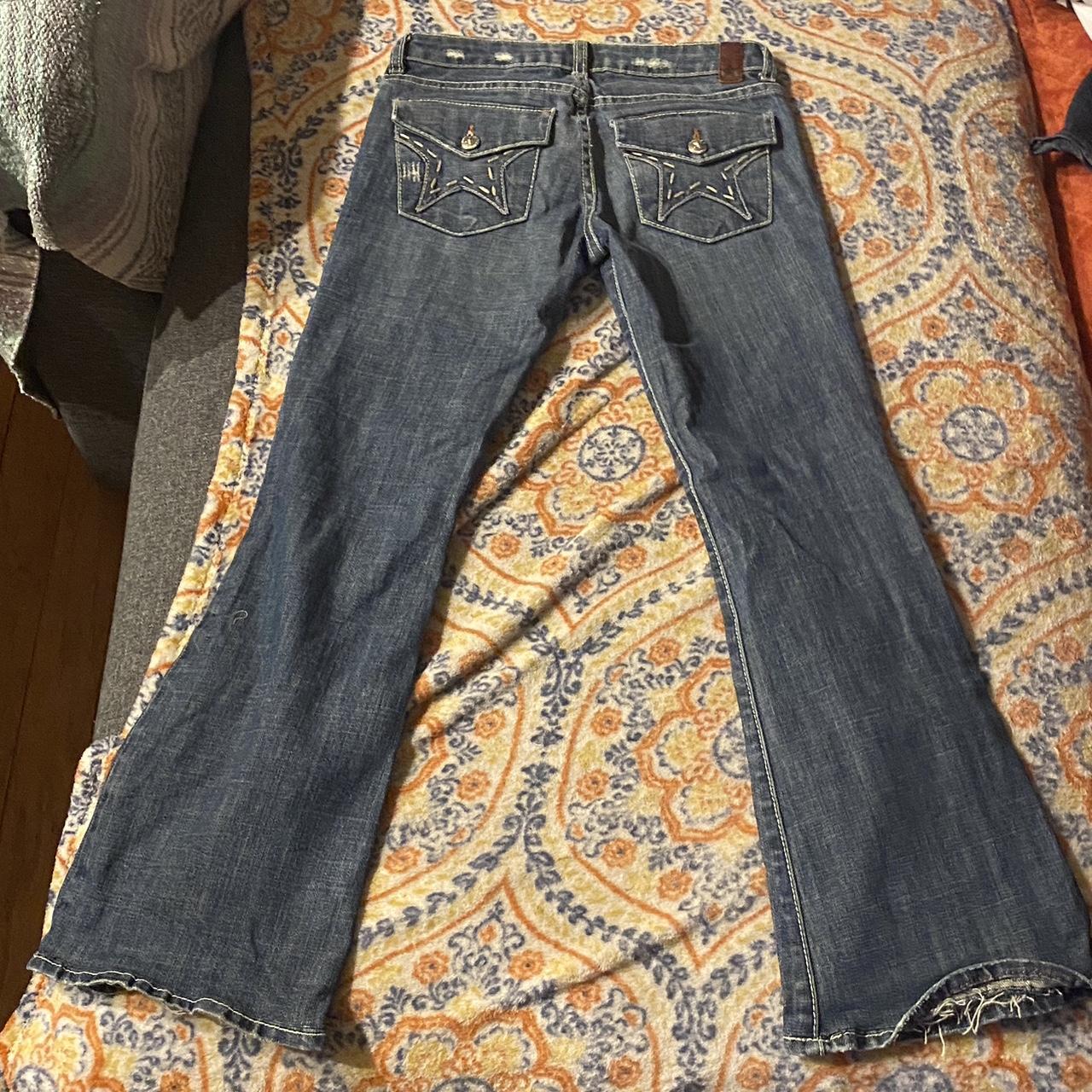 People’s Liberation low rise flare jeans with super... - Depop