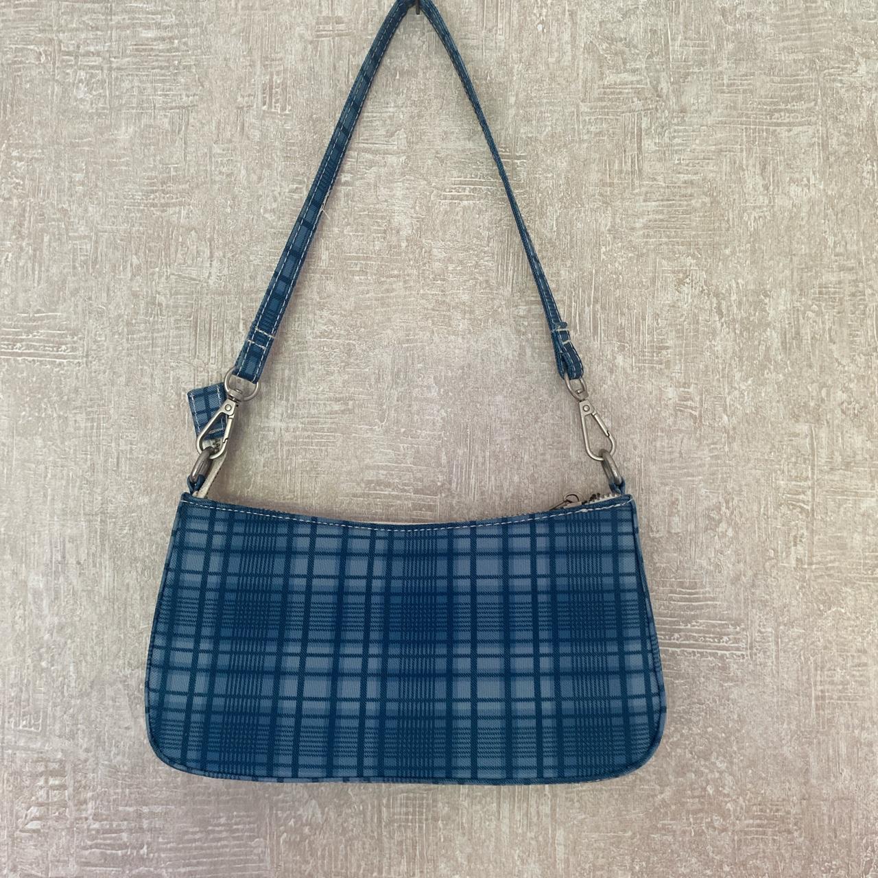 SHEIN blue plaid purse - Depop