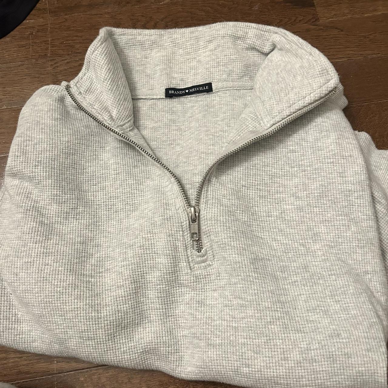 brandy melville quarter zip perfect condition - Depop