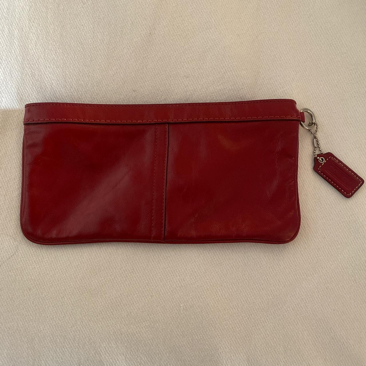 Coach, Bags, Coach Red Patent Leather Small Purse Wallet