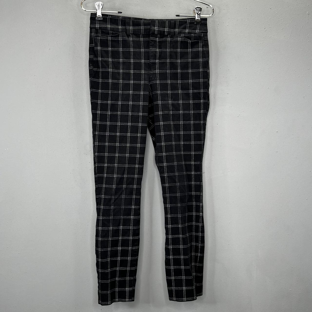 Old Navy Pixie Pants Black Plaid White Skinny Depop