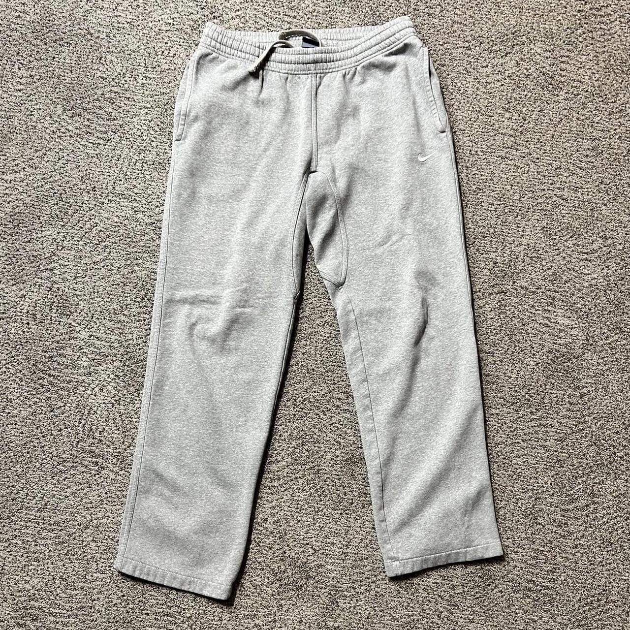 Superrr clean grey NIKE open hem baggy sweats. Size... Depop