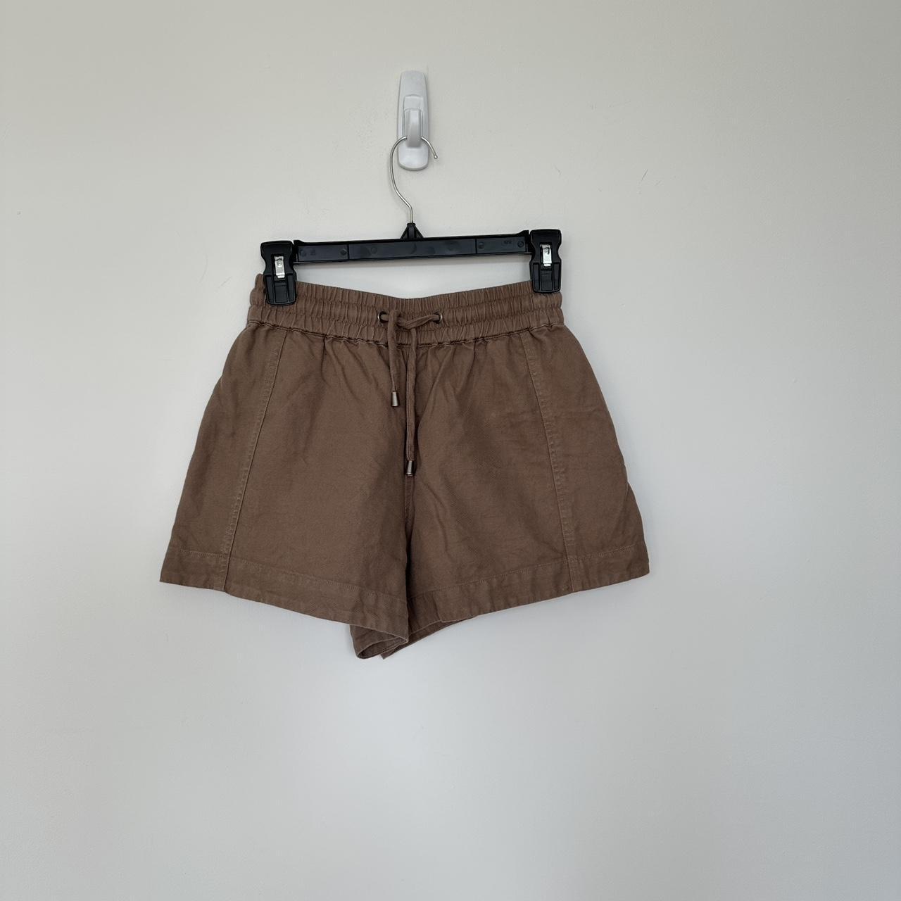 Apiece Apart Women's Tan and Brown Shorts | Depop