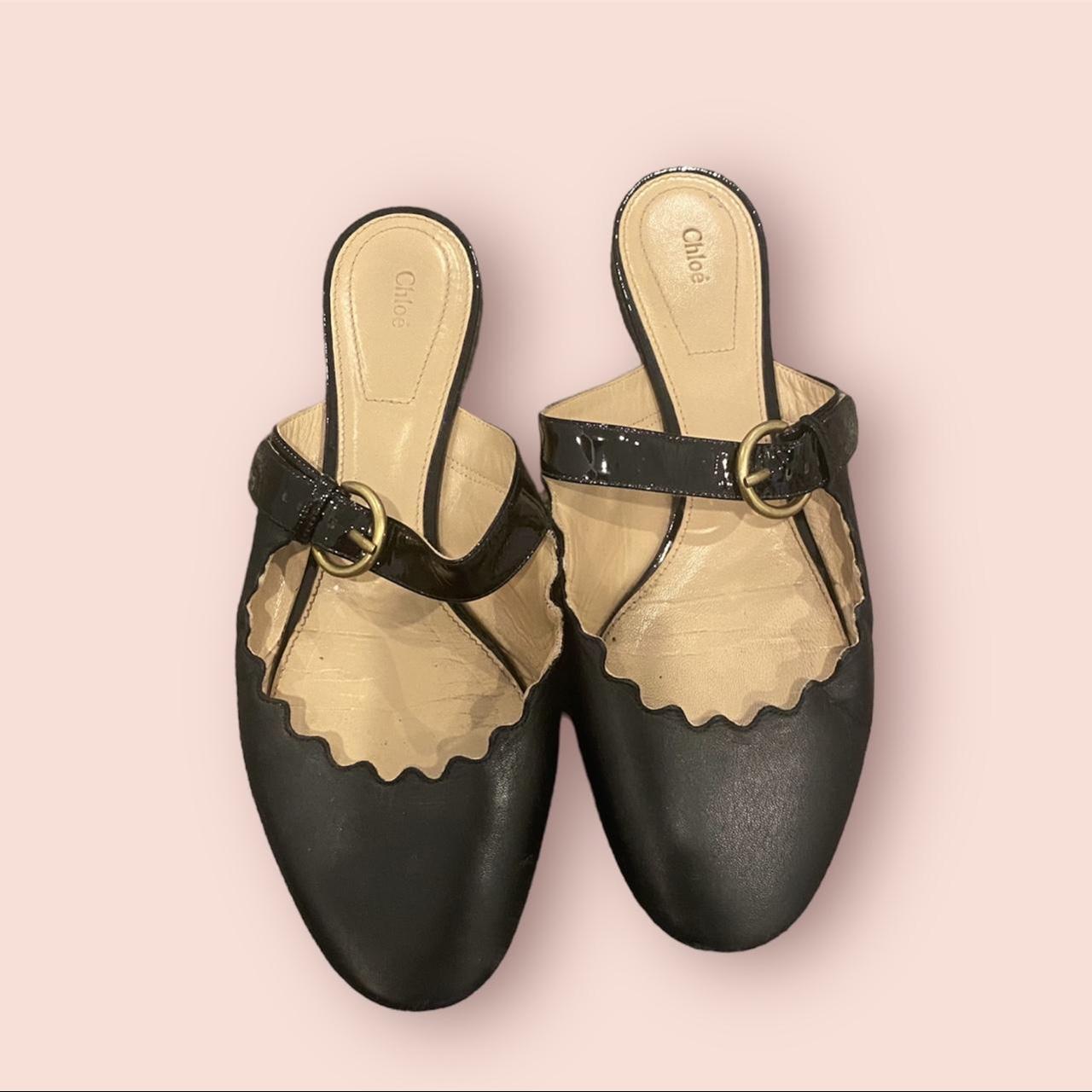 Chloe deals scalloped mules