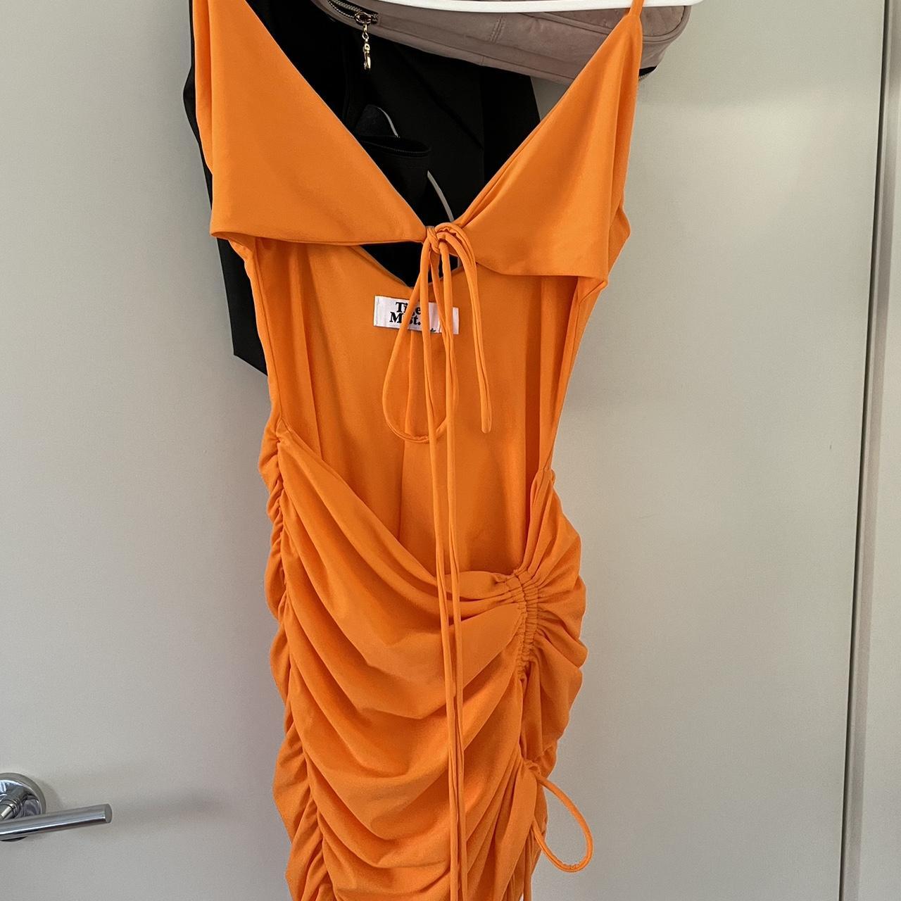 Tiger Mist Women's Orange and Yellow Dress Depop