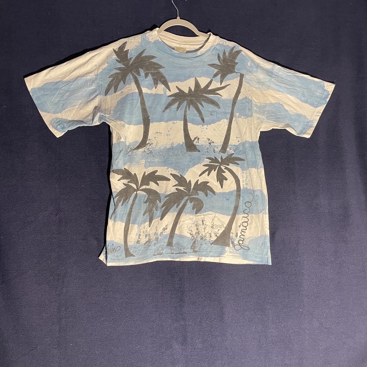 AOP Jamaican Single stitch Vintage tee Condition:... - Depop