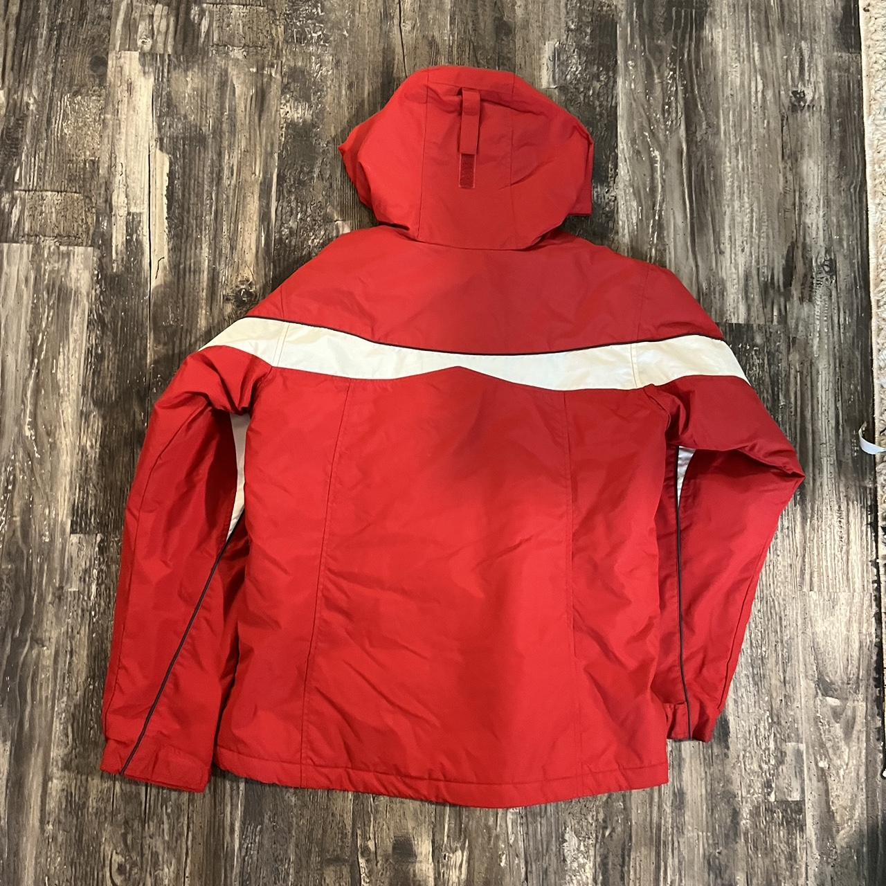 Columbia Sportswear Men's Red and White Jacket | Depop