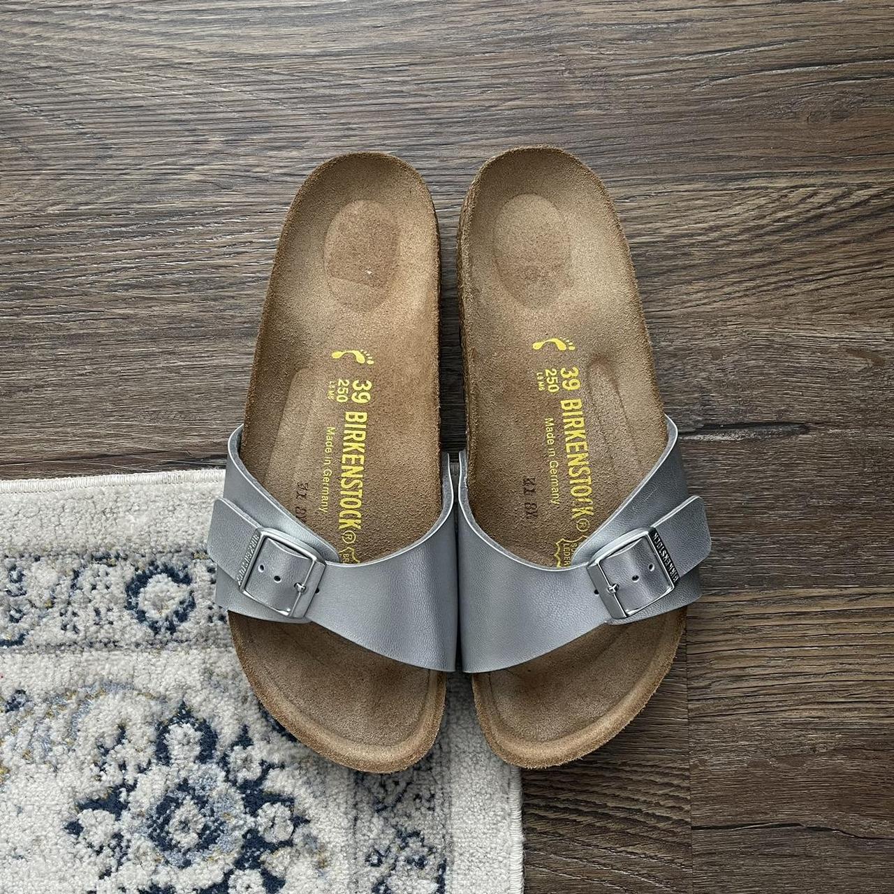 Birkenstock madrid silver best sale