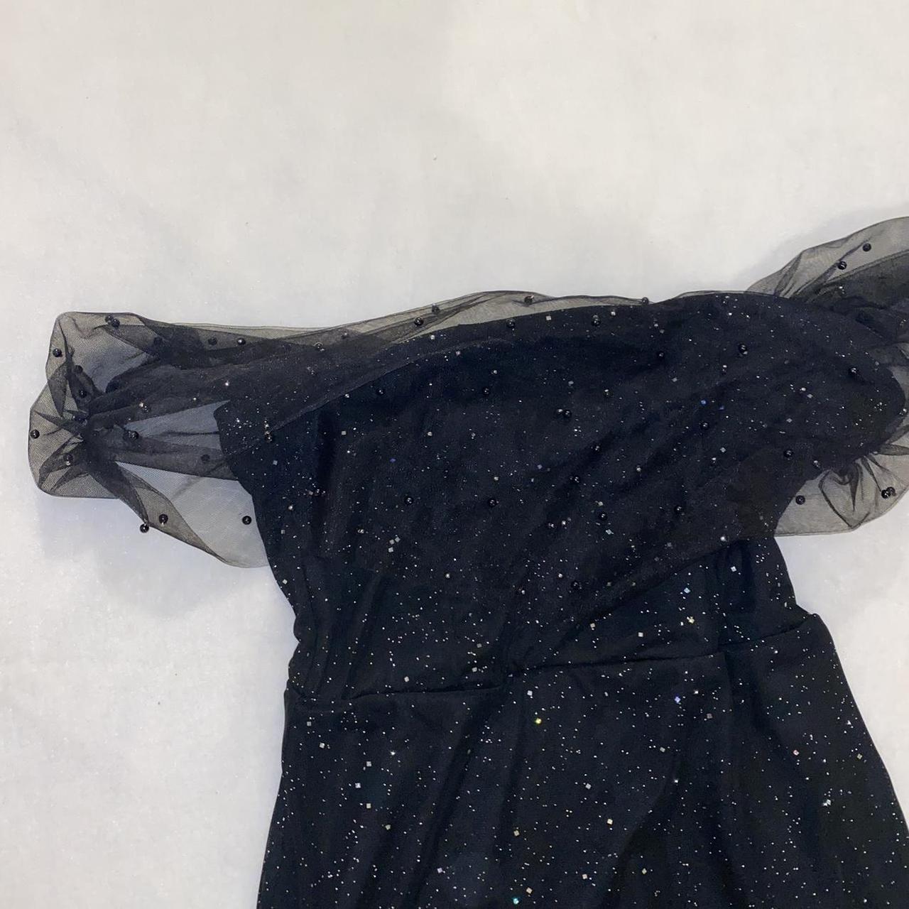 SHEIN sparkly mini dress with a gorgeous sheer off... - Depop