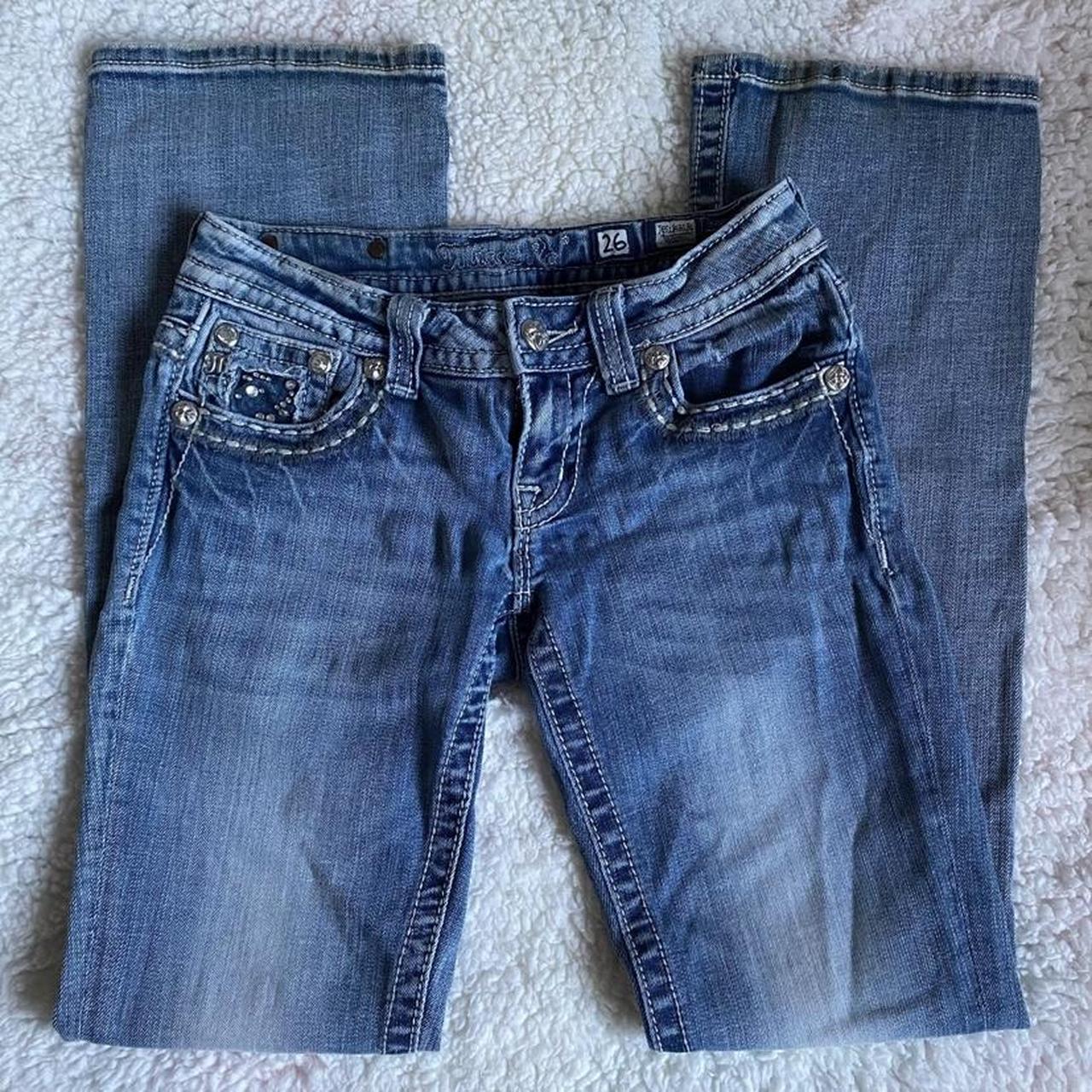 Miss me low rise bootcut jeans Size: 26x33 - Depop