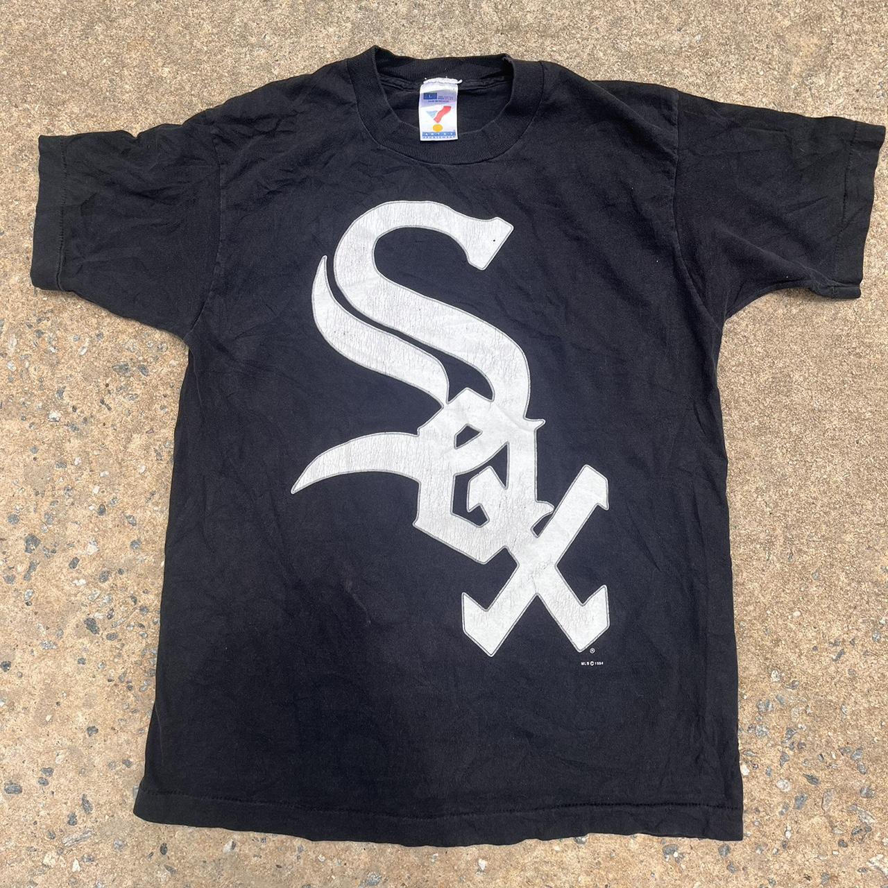 Vintage 90s T-shirt Chicago WHITE SOX Mlb Baseball Black 