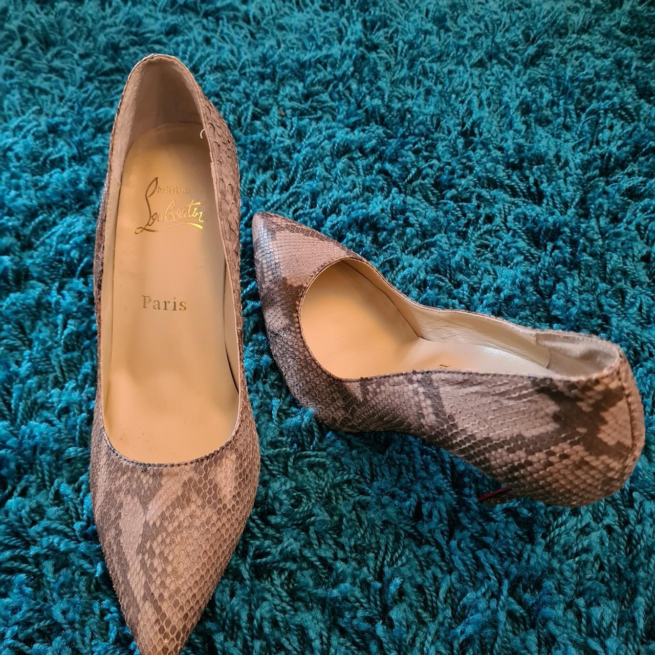 louboutin snakeskin sneakers