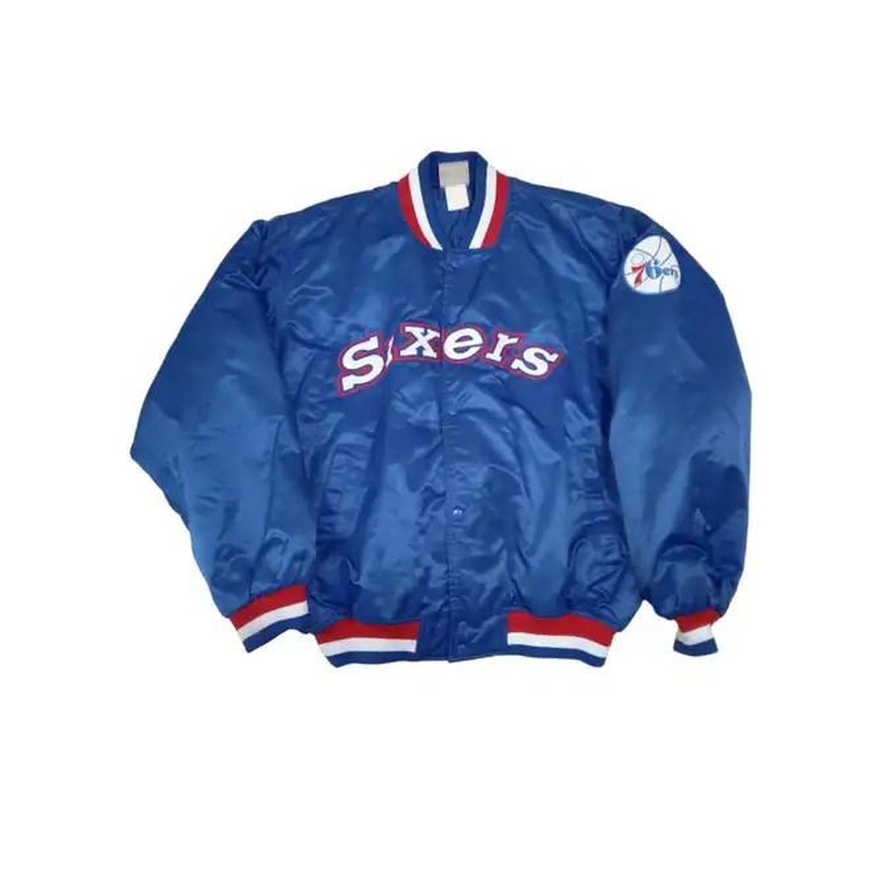 Vintage Y2K NBA Philadelphia 76ers Stadium Jacket... - Depop