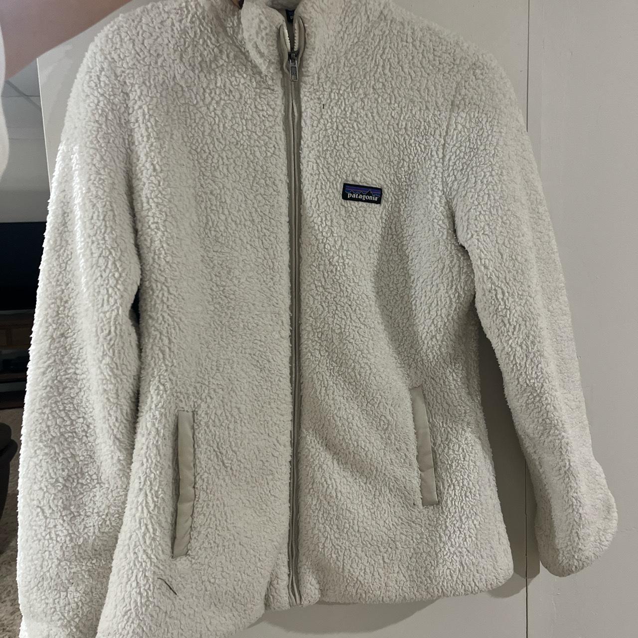 Patagonia White full zip up - Depop