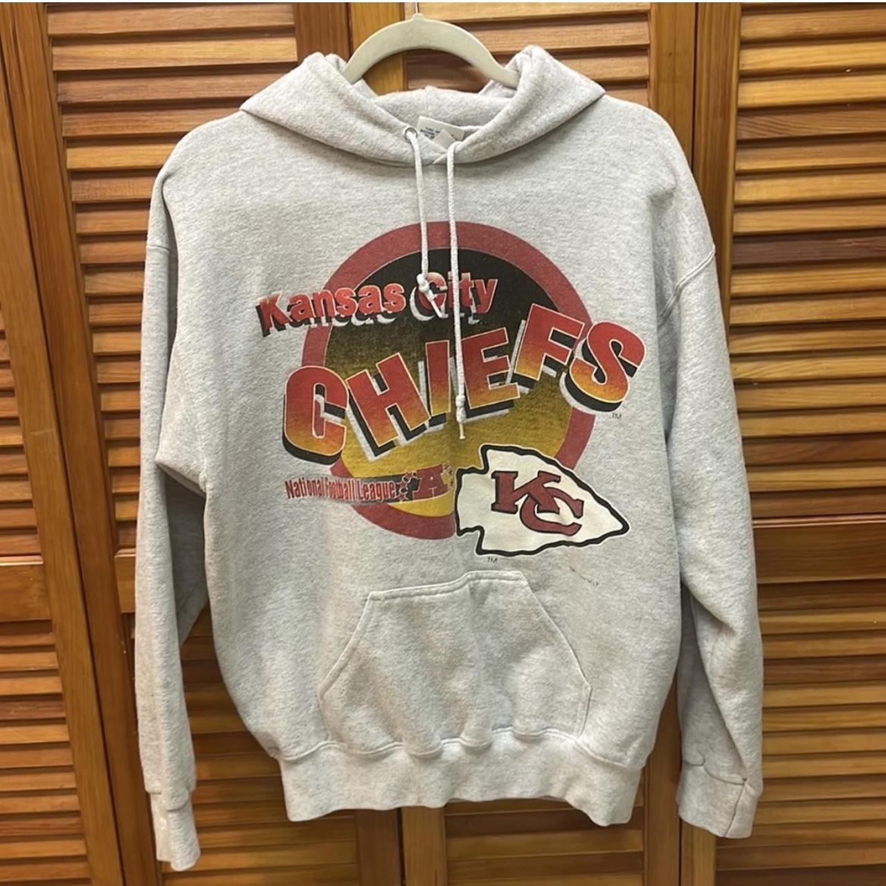 Vintage 90's Kansas City Chiefs Sweatshirt Size - Depop