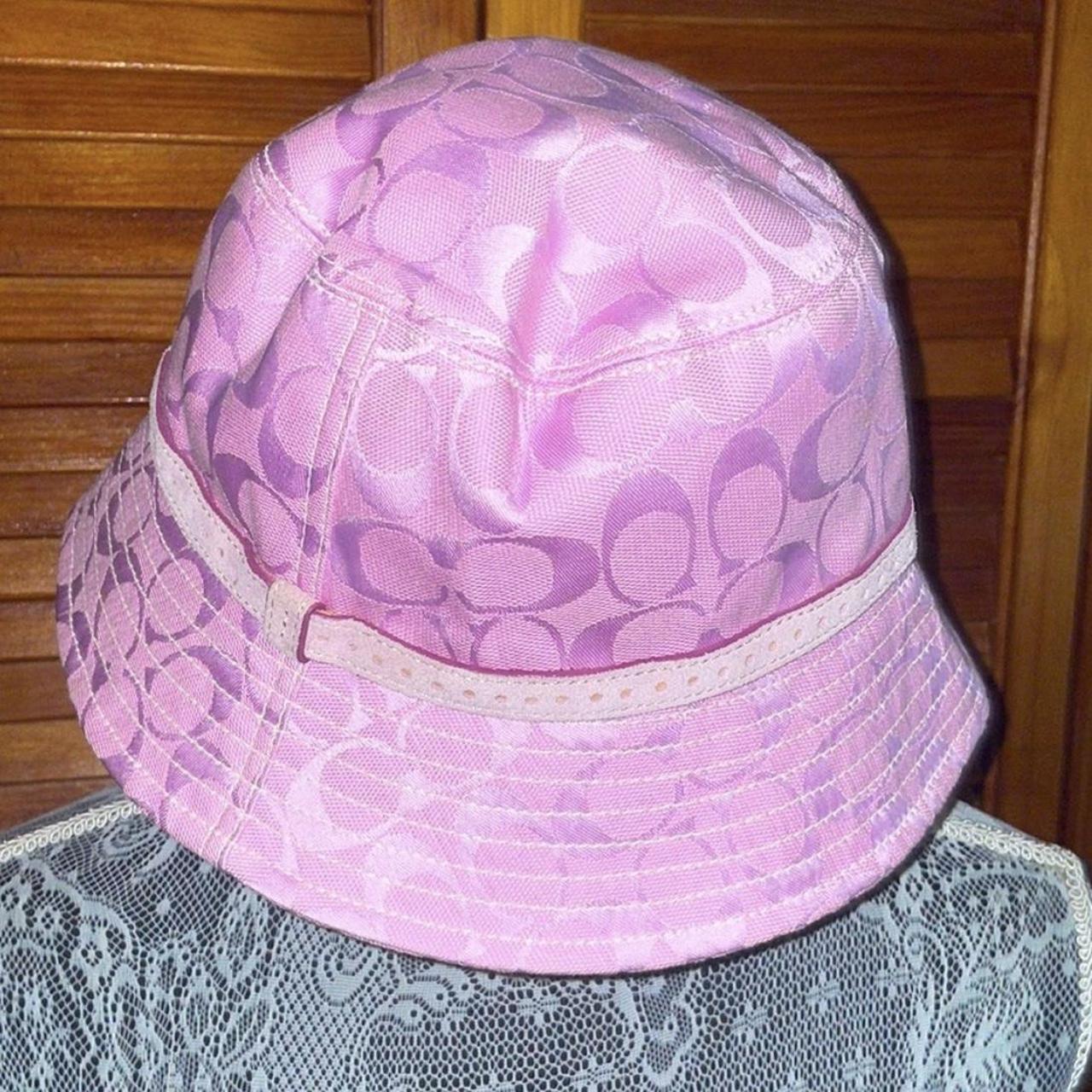 Coach Women's Pink Hat | Depop