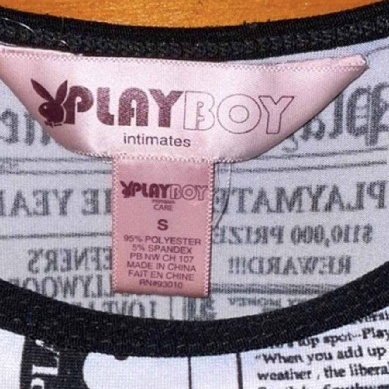 Playboy Women's Black and White Dress Depop