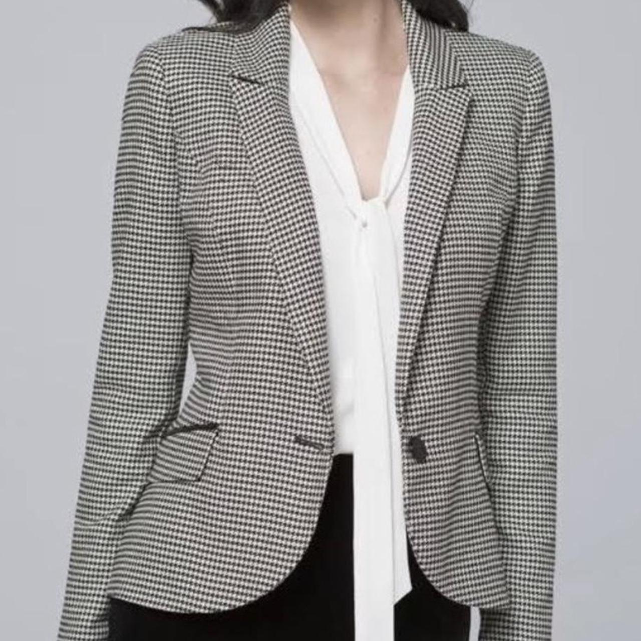 White house black market hotsell houndstooth jacket