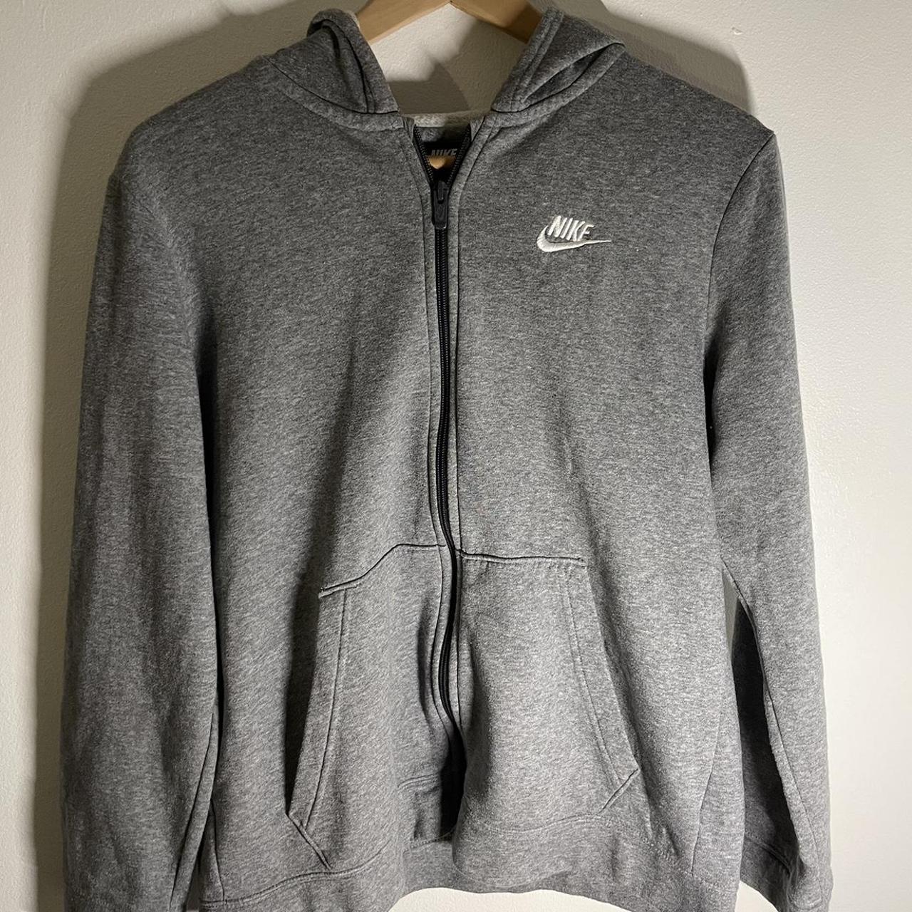 NIKE HOODIE - light grey nike hoodie - size: xs... - Depop