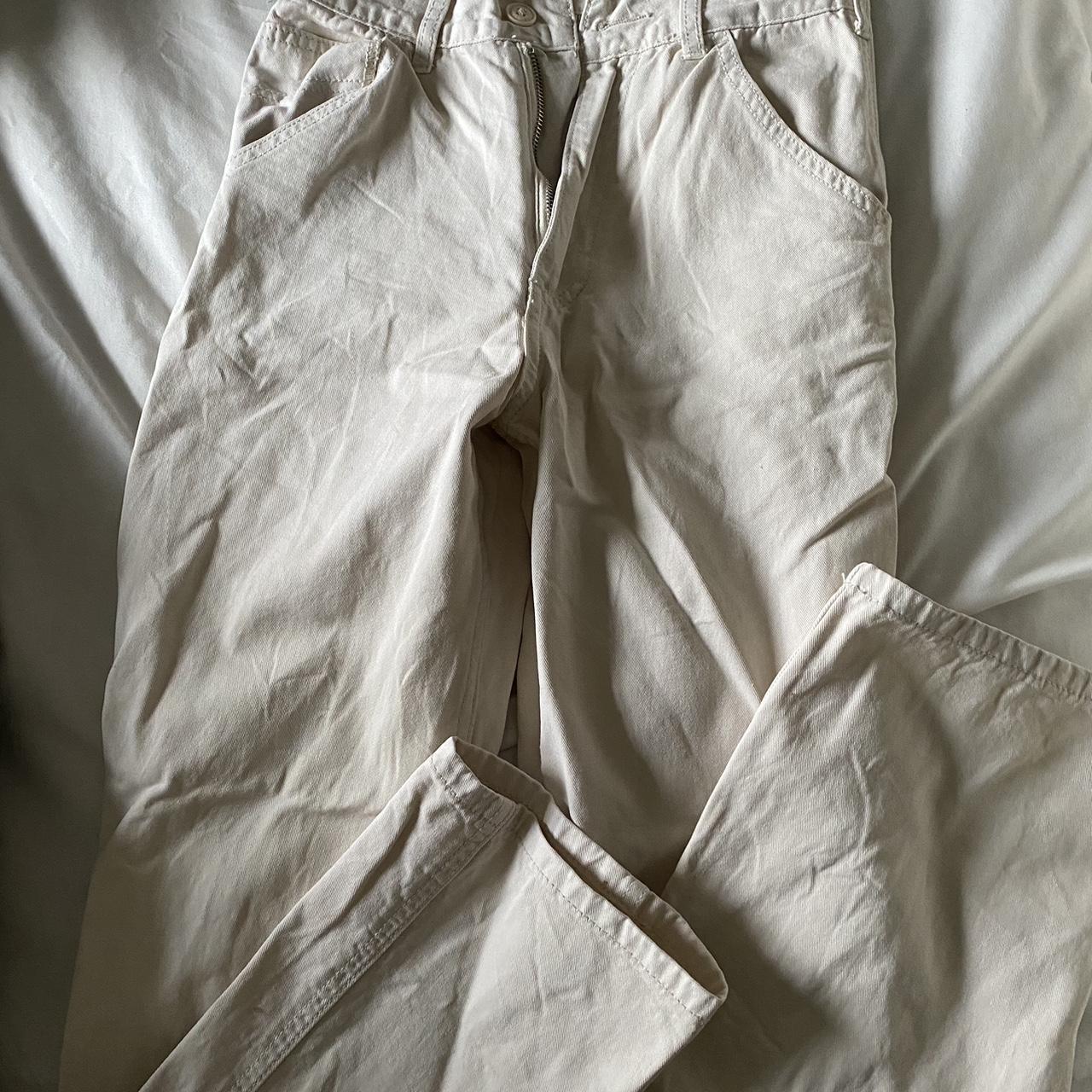 Brandy Melville cream cargos One size Depop
