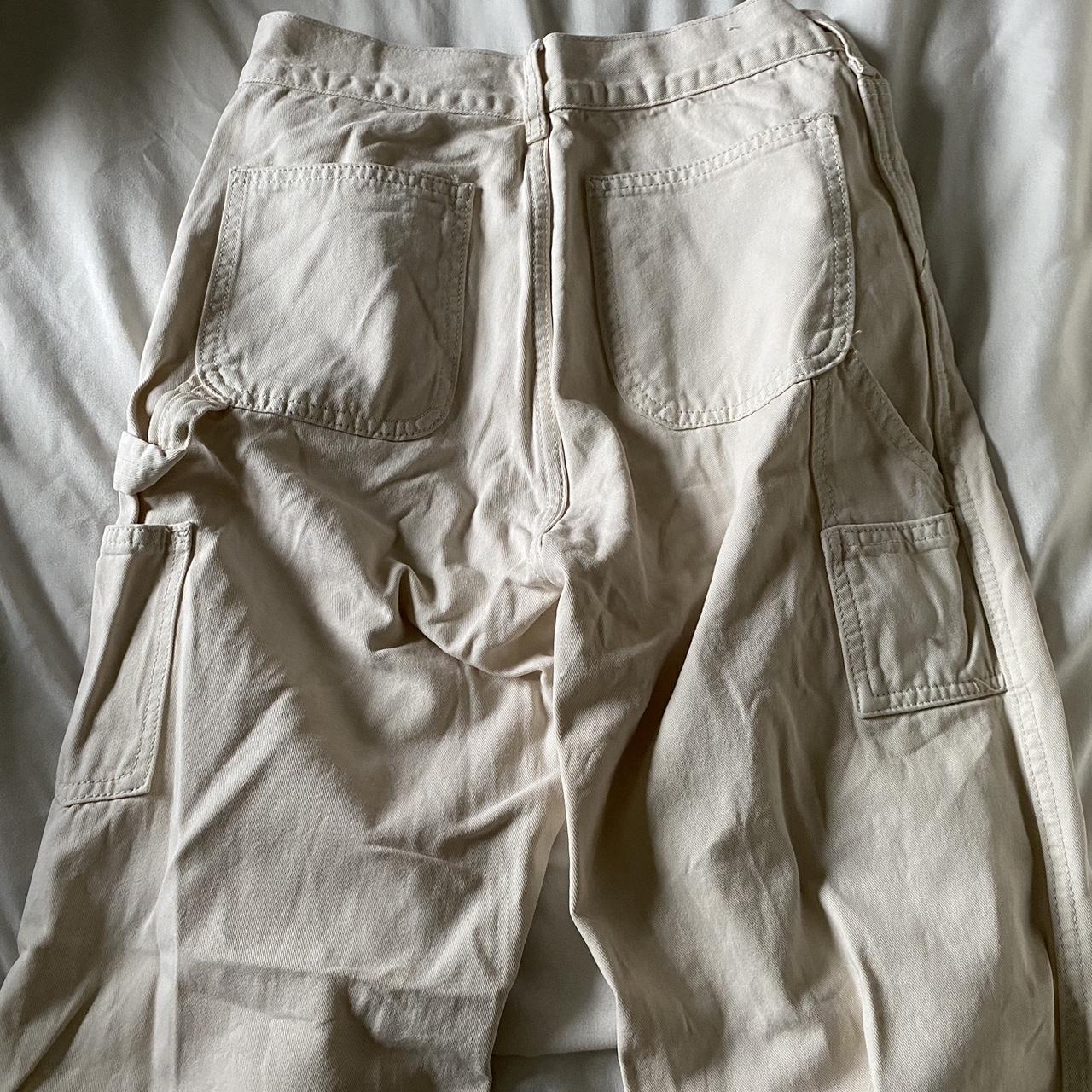 Brandy Melville cream cargos One size Depop