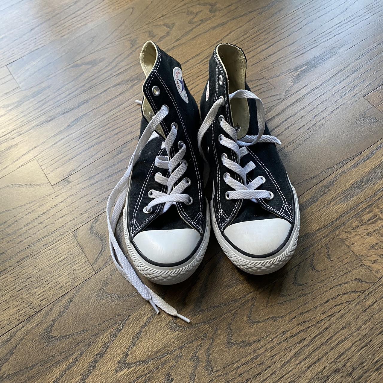 Black converse Size 3!! - Depop