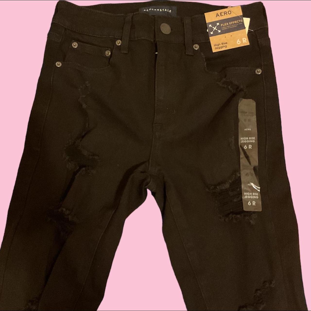 Aeropostale Women's Black Jeans Depop