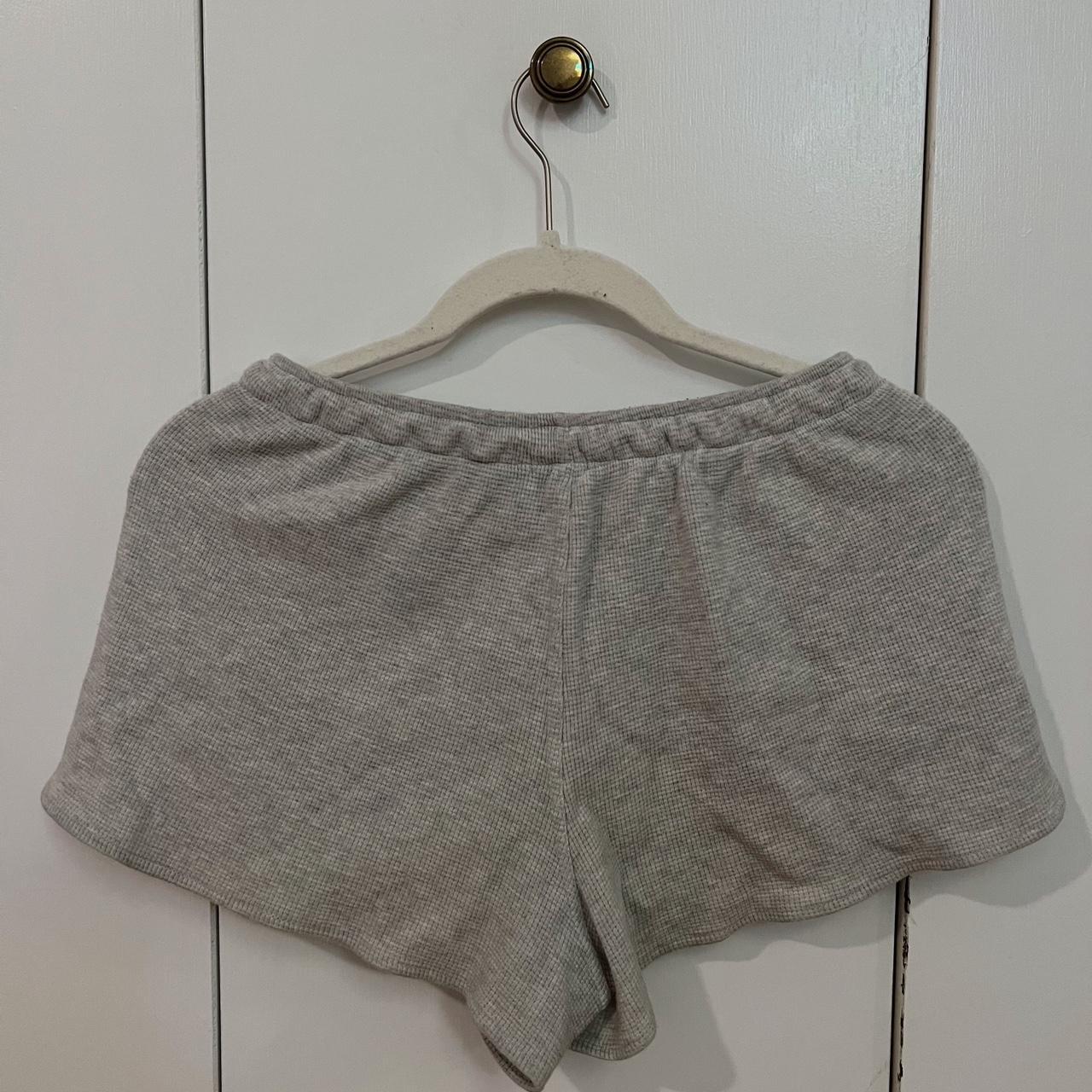 brandy melville gray waffle shorts. one size fits... Depop