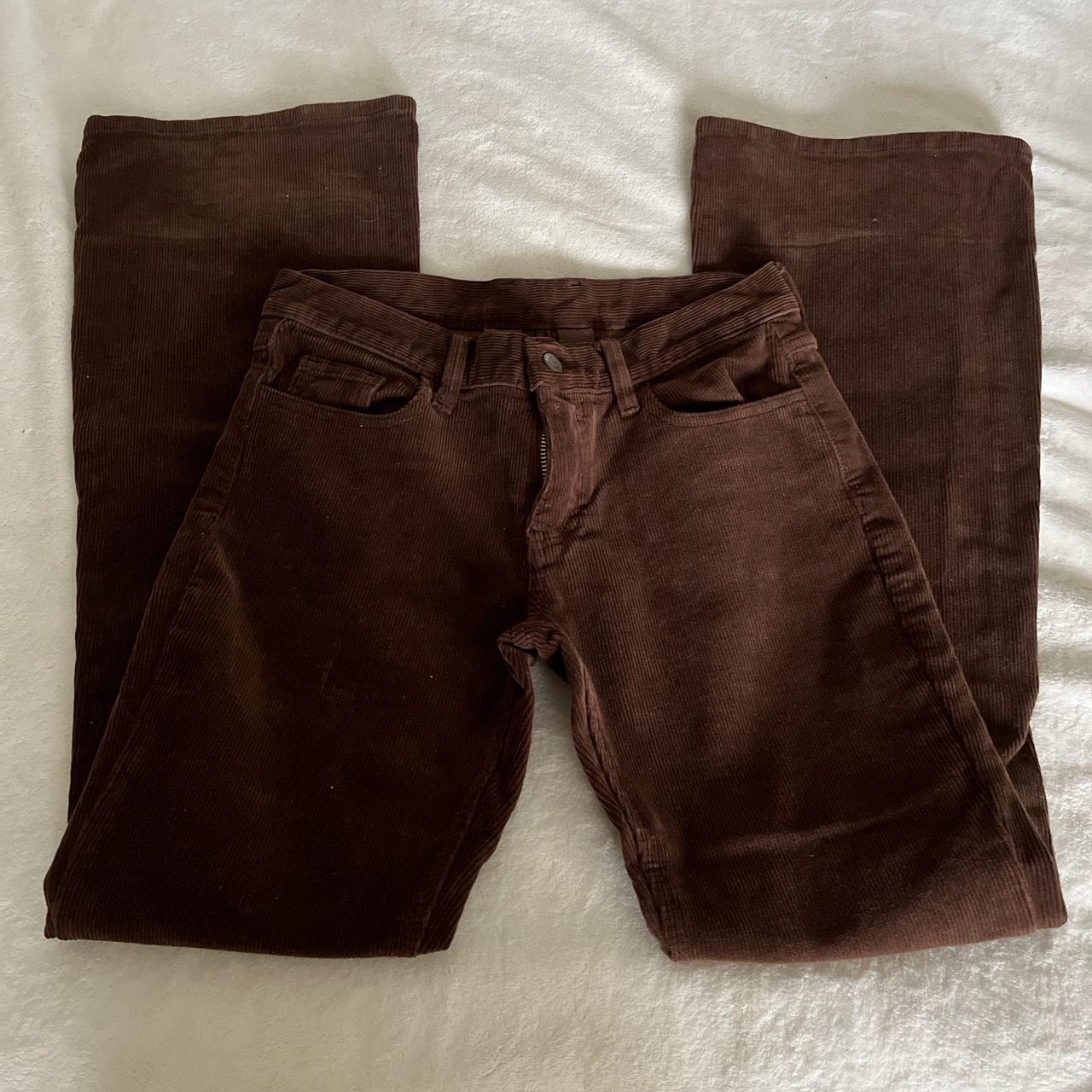 brown corduroy pants Brandy melville - Depop