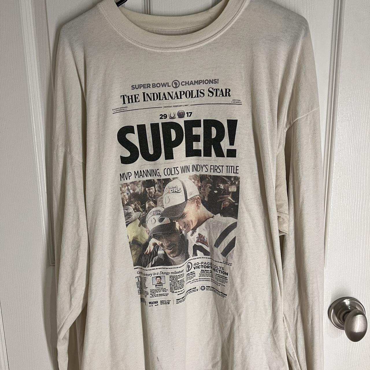 RARE 2000's Peyton Manning 2007 Super Bowl MVP long - Depop