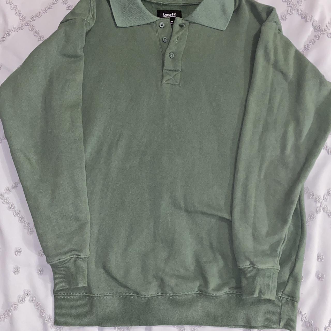 - Green polo long sleeve shirt from Cotton On -... - Depop