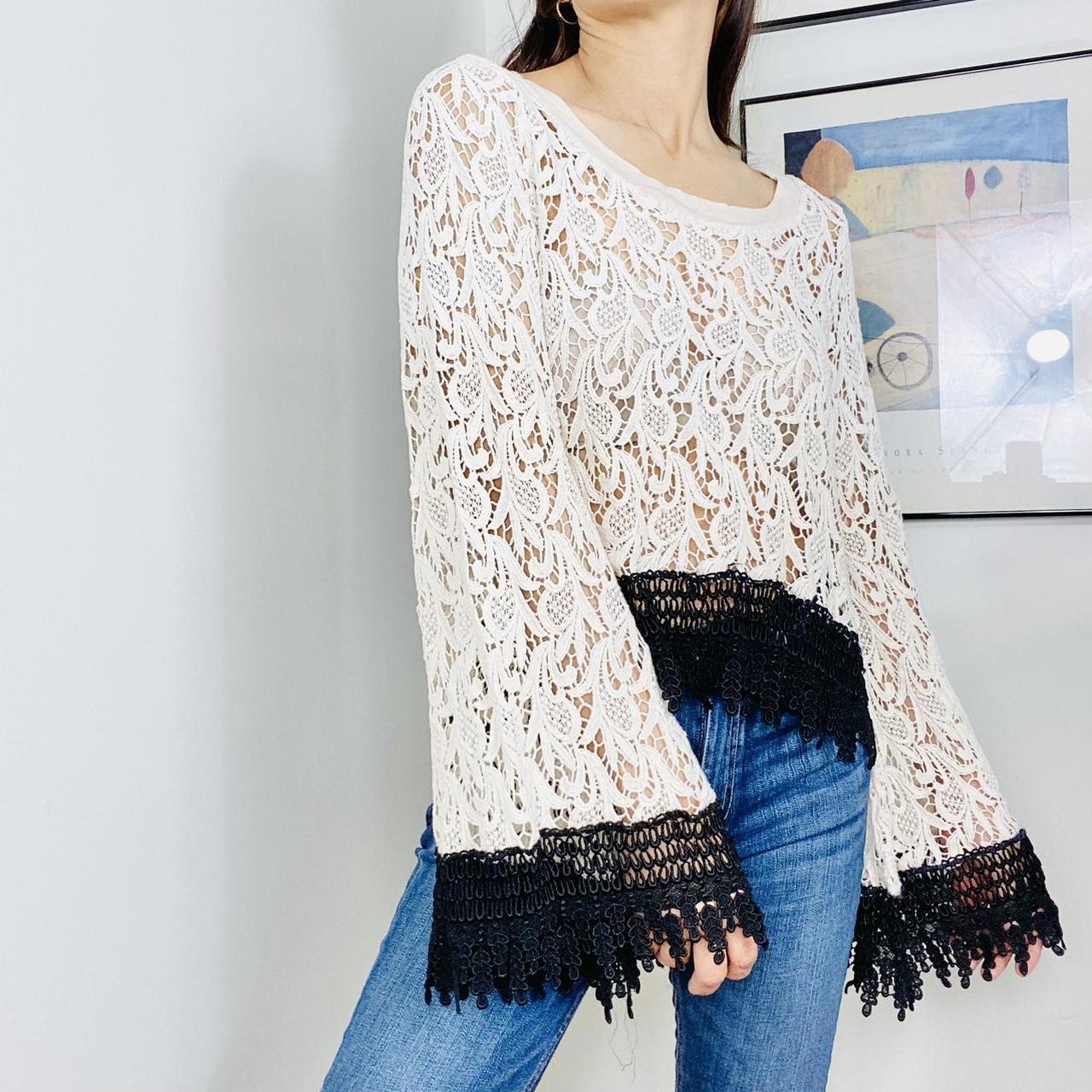 Dress the population lace top size: large condition;... | Depop, image size:1280x1280