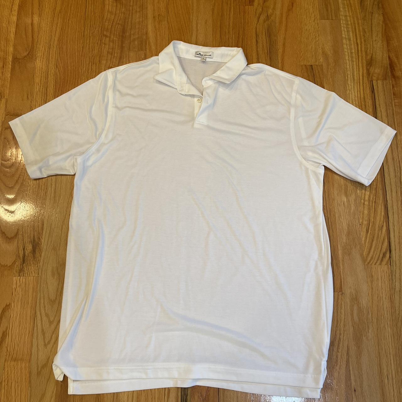 Peter Millar Men's White Polo-shirts | Depop