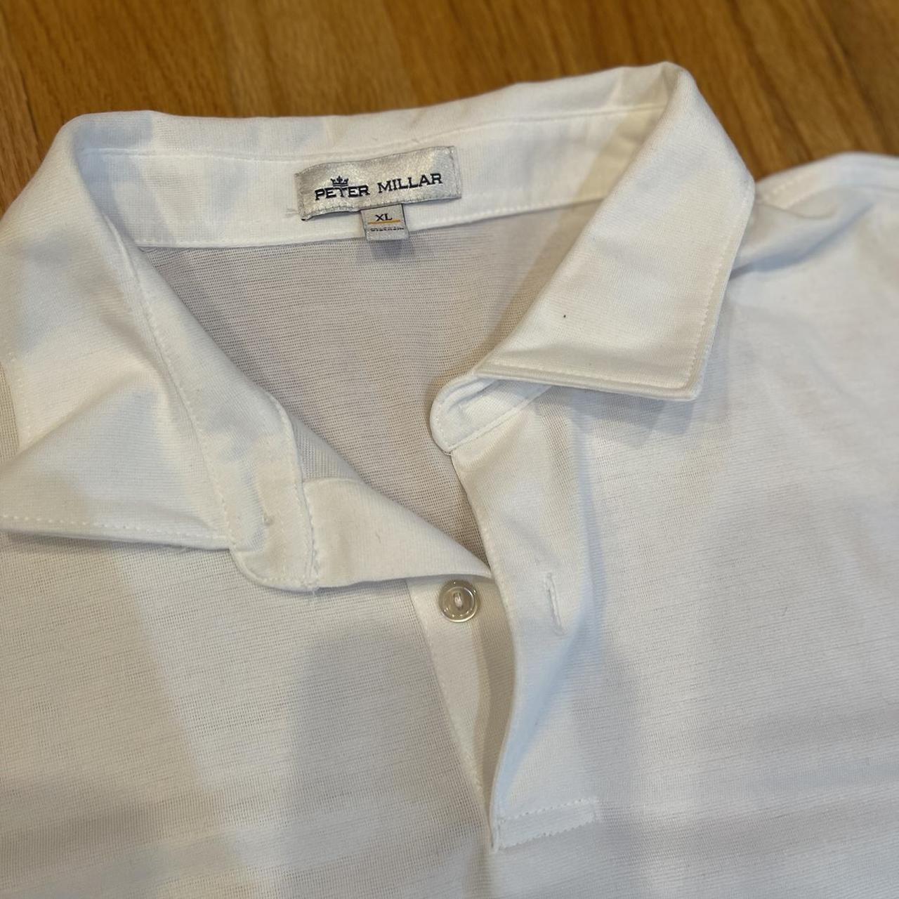 Peter Millar Men's White Polo-shirts | Depop