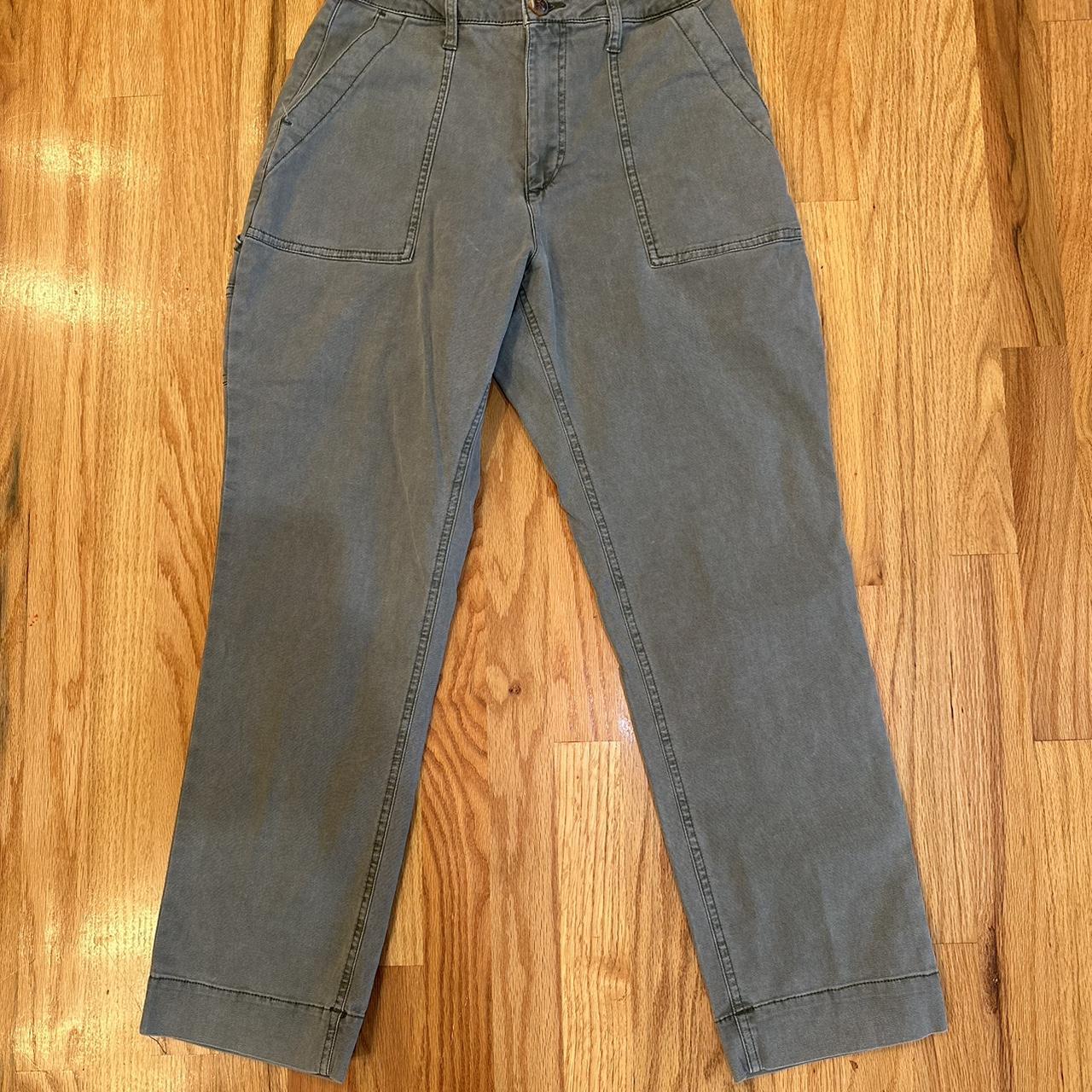 Old Navy green mom pants. High rise. Factory fading.... - Depop