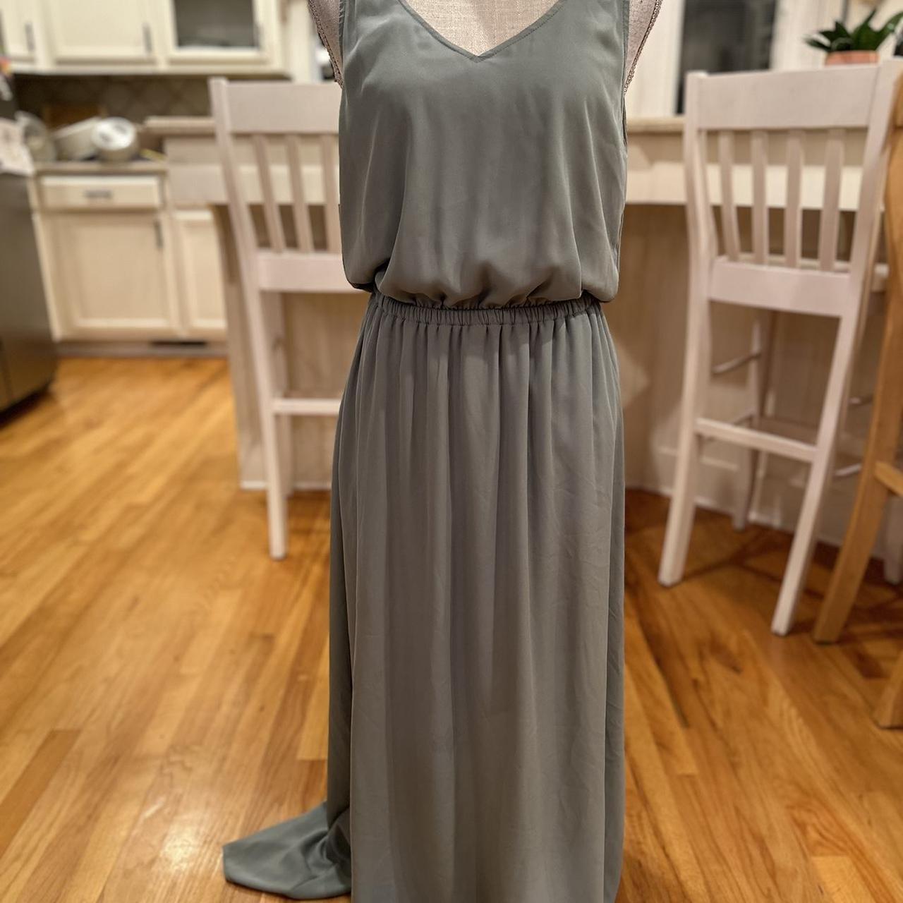 Show online Me Your Mumu Kendall Chiffon Maxi Dress Large NWT Silver Sage Crisp Blue