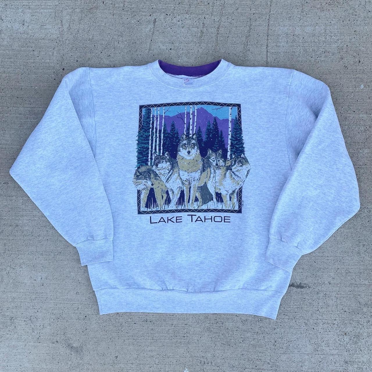Lake Tahoe Wolf Sweatshirt 🐺 XL $32 Dm to... - Depop