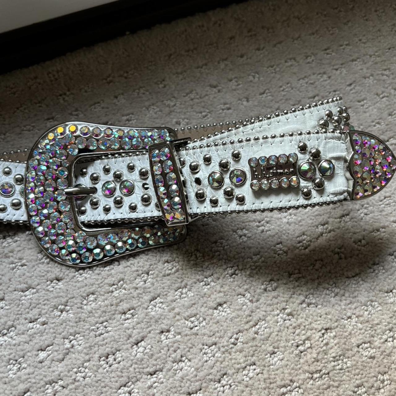 BB Simon Skinny Kish Aurora Borealis belt, Made