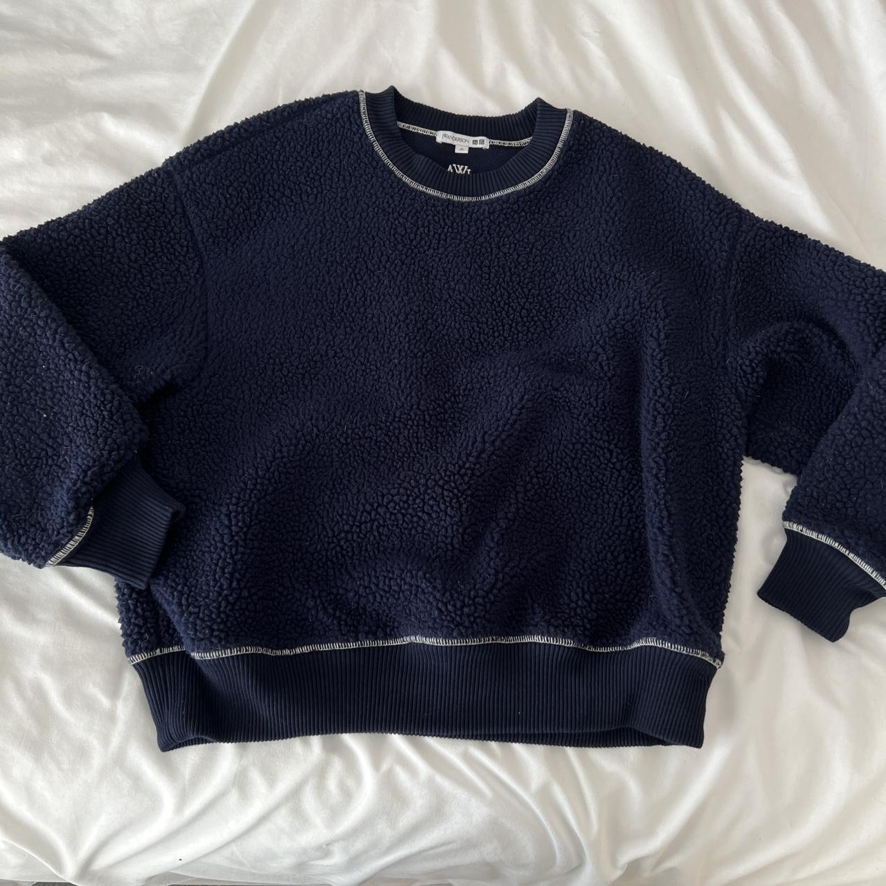 JW Anderson Uniqlo Navy Blue Sweater Very Warm Depop